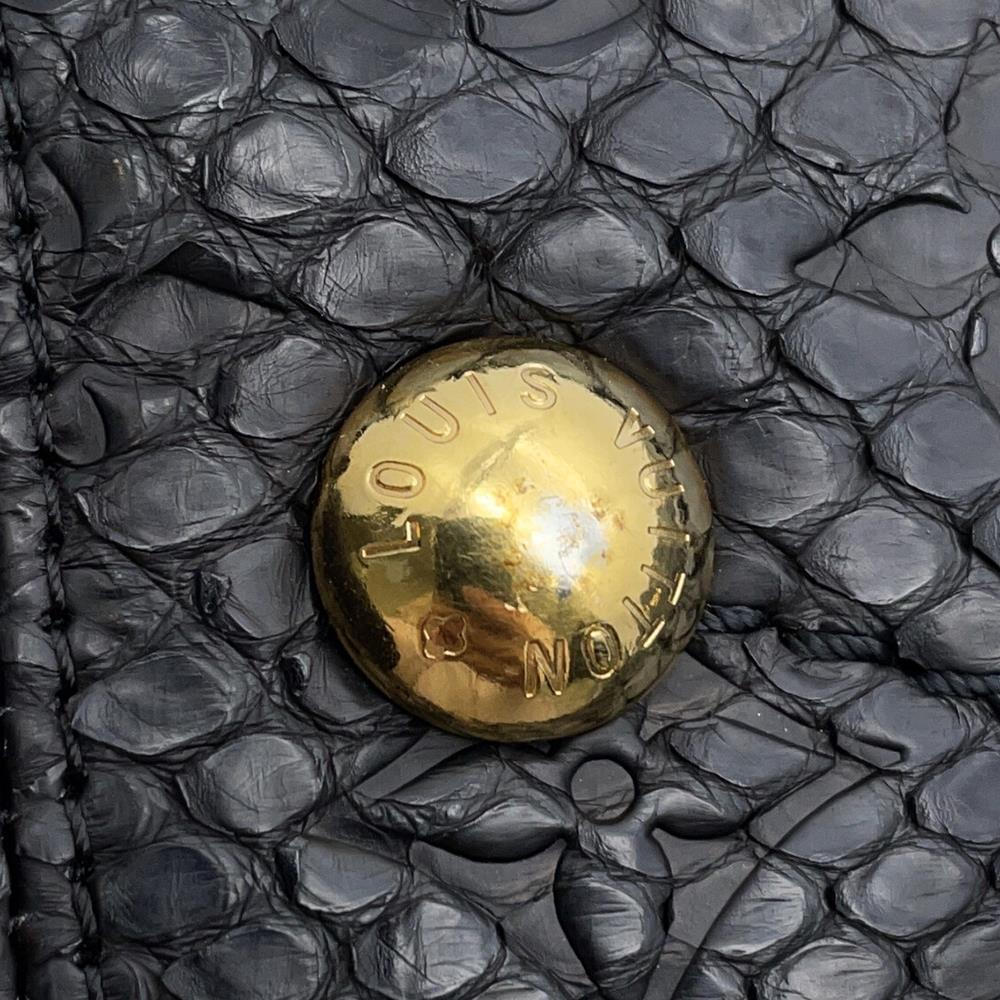 Louis Vuitton Black Python Leather Shoulder S Art… - image 8